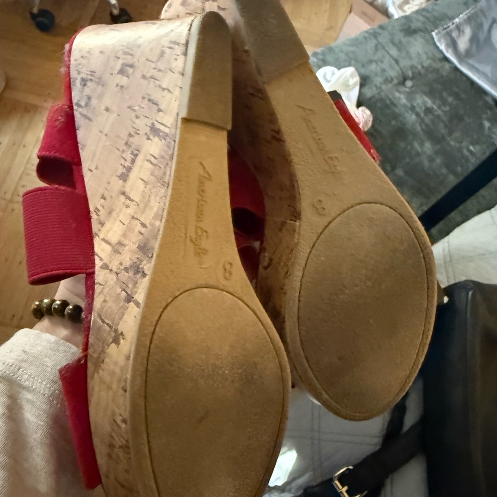 American Eagle Outfitters Wedge Sandals Size 8 - Picture 4 of 7